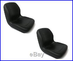 (2) Black HIGH BACK Seats John Deere Gator Gas Diesel Model 4x2 4x4 HPX TH 6x4