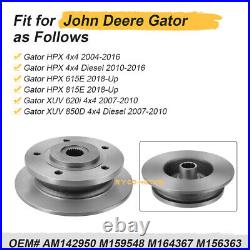 (2) Brake Disc Hubs for John Deere Gator HPX 615E 815E Diesel XUV 620i 850D