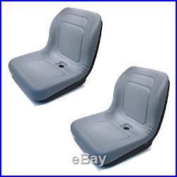 (2) Grey HIGH BACK Seats for John Deere Gator Diesel Models 4x2 4x4 HPX TH 6x4