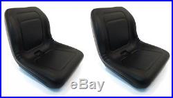 (2) New Black HIGH BACK SEATS for John Deere 420179 420183 420282 420360 Stens