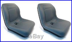 (2) New Grey HIGH BACK SEATS for John Deere GATORS Fits Many Makes & Models