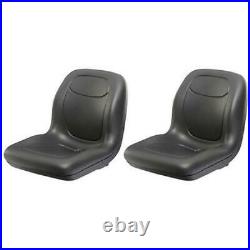 (2) Two Black High Back Seats Fits John Deere Gator XUV 620i, 850D, 550, 550