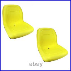 (2) Yellow HIGH BACK Seats Fits John Deere Gator Gas Diesel 4x2 4x4 HPX TH 6x4 #