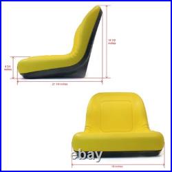 (2) Yellow HIGH BACK Seats for John Deere Gators E-Gator CS CX 4x4 Trail HPX TE