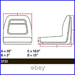(2) Yellow High Back Seat fit Fits John Deere Riding Mowers Tractor 425, 445 (2) Yellow High Back Seat fit Fits John Deere Riding Mowers Tractor 425, 445