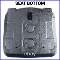 (2pcs) AM126149 Black Gator Seat withDrain Hole M-Gator, E, Turf, TX 4X2, TH, 6X4+