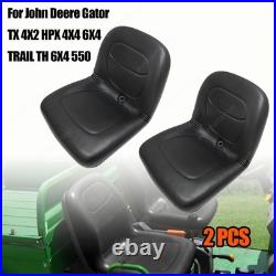 2x Black Seats For John Deere Gator TX 4X2 HPX 4X4 6X4 TRAIL TH 6X4 550 #VG12160