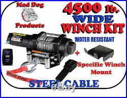 4500 Mad Dog WIDE Steel Winch/Mount Kit- 2018-2020 John Deere Gator 835M 835R