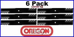 6 Pack Oregon 396-719 G6 Gator Blade for John Deere M143520 M145516 M152726 54