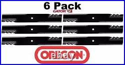 6 Pack Oregon 396-730 G6 Gator Mulcher Blade for John Deere TCU15881 M144196