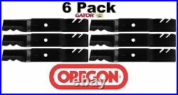 6 Pack Oregon 96-364 Gator Mulcher Blade for John Deere M144652 54 Z Trak