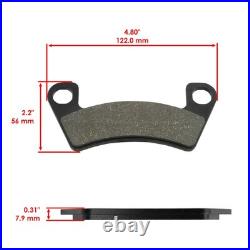Front & Rear Brake Disc Rotors with Brake Pads for John Deere Gator XUV550 RSX850i