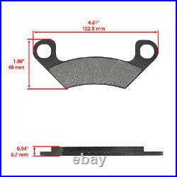 Front and Rear Brake Disc Rotors with Brake Pads for John Deere XUV560 S4 Gator