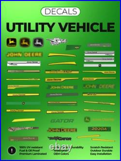 Gator GS Replacement Heavy Duty 4 Layer Laminated Decal Kit for John Deere