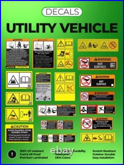 Gator GS Replacement Heavy Duty 4 Layer Laminated Decal Kit for John Deere