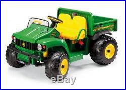 John Deere 12V Gator HPX Kids Electric Tractor Two Seater Green/Yellow Peg
