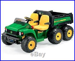 John Deere 24V Gator HPX 6x4 Kids Electric Tractor Two Seater Green/Yellow Peg