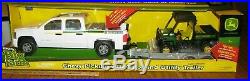 John Deere 825 Gator Chevy Dealer Pickup Truck & Trailer 1/16 Ertl Big Farm Toy