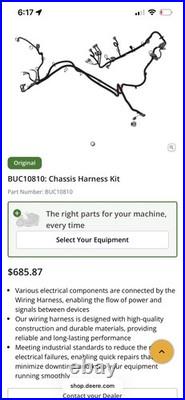 John Deere Attachment Harness Kit BUC10810 for XUV835E XUV865E Gator