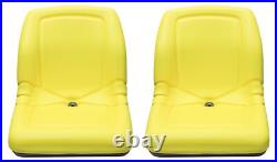John Deere Gator Pair (2) Yellow Vinyl Seats fit Turf TX TXTurf Worksite and XUV