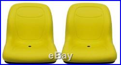 John Deere Gator Pair (2) Yellow Vinyl Seats fit Turf TX TXTurf Worksite and XUV