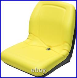 John Deere Gator Pair (2) Yellow Vinyl Seats fit Turf TX TXTurf Worksite and XUV
