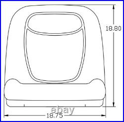 John Deere Gator Yellow Vinyl Seat Fits 4x2 With Serial # 19551 & UP