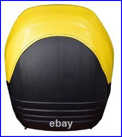 John Deere High Back Gator Lawn Mower Skid Steer Sewn Vinyl Seat Yellow John Deere High Back Gator Lawn Mower Skid Steer Sewn Vinyl Seat Yellow
