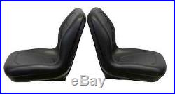 John Deere Pair (2) Black Vinyl Seats fits Gator 6X4 Serial # 20789 & UP