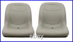 John Deere Pair (2) Gray Vinyl Seats fits Gator 6X4 Serial # 20789 & UP