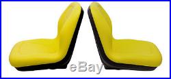 John Deere Pair (2) Yellow Vinyl Seats fits Gator 6X4 Serial # 20789 & UP