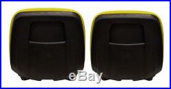 John Deere Pair (2) Yellow Vinyl Seats fits Gator 6X4 Serial # 20789 & UP