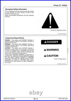 John Deere TM160119 HPX 815E Gator utility vehicle technical manual
