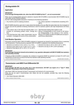John Deere TM160119 HPX 815E Gator utility vehicle technical manual