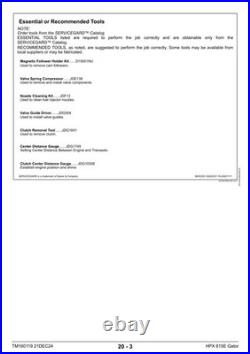 John Deere TM160119 HPX 815E Gator utility vehicle technical manual