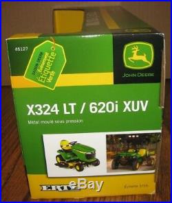 John Deere X324 Lawn Tractor & 620I XUV Gator 1/16 Set 2009 Ertl Toy 45127 jd