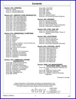 John Deere XUV835E, XUV835M, XUV835R Gator Service Technical Manual TM160519