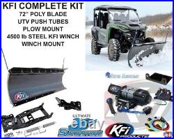 KFI John Deere Gator XUV 625i 825i 855 Complete Plow Kit 72 POLY Blade 4500#