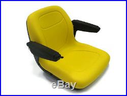 New Black HIGH BACK SEAT with ARM RESTS for John Deere GATORS Made by MILSCO
