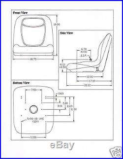 PAIR of HIGH BACK SEATS JOHN DEERE GATORS, HPX 4X4, 4X2,6X4, XUV 850D, TX, TH #JR