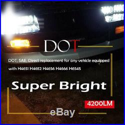 Pair LED Headlight Seald Beam Headlamp For John Deere Gator 4x2 AMT 600 622 626