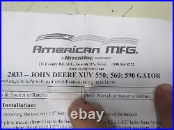 Plow Mount (front) John Deere Gator Xuv Models 550 560 590 2012-2023