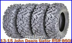 Set 4 ATV UTV Tires 26x8-14 & 26x10-14 for 13-15 John Deere Gator RSX 850I