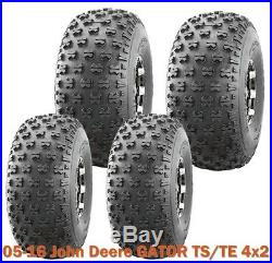 Set 4 Utility ATV tires 22.5x10-8 & 25x12-9 for 05-16 John Deere GATOR TS/TE 4x2