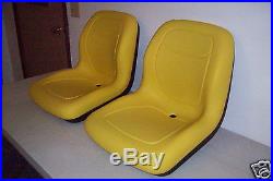 TWO NEW YELLOW HIGH BACK SEATS JOHN DEERE GATORS. Made in the USA by MILSCO #JR