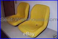 Two Yellow High Back Seats Jd John Deere Gator, 4x2,4x4,4x6, Turf, Cx, Te, Th, Tx #jr