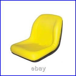Two (2) High Back Yellow Vinyl Seats with Brackets Fits John Deere Models Two (2) High Back Yellow Vinyl Seats with Brackets Fits John Deere Models