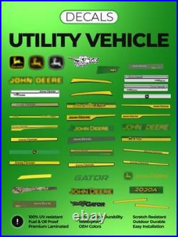 XUV Gator 855D S4 Replacement Heavy Duty 4 Layer Decal Kit for John Deere