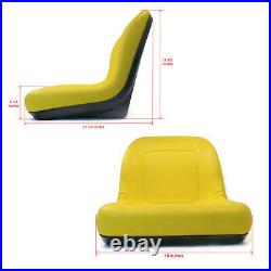 Yellow HIGH BACK Seat for John Deere Gator Gas Diesel Model 4x2 4x4 HPX TH 6x4