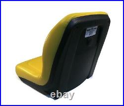 Yellow High Back Seat with Bracket for John Deere Mower 345, 415, 425, 445, 455